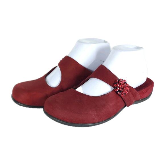 VIONIC Women's Rest Joan US7 Marron Embellished Comfort Flat Mule Slide Shoes - Picture 1 of 16